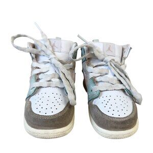 Nike Jordan 1 Mid SE White Pink Oxford Jade Ice TD Size 8C DZ5360 100 Pre-owned